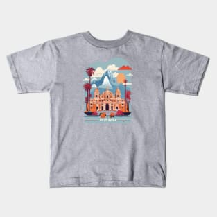 Vintage Travel Peru Design Kids T-Shirt